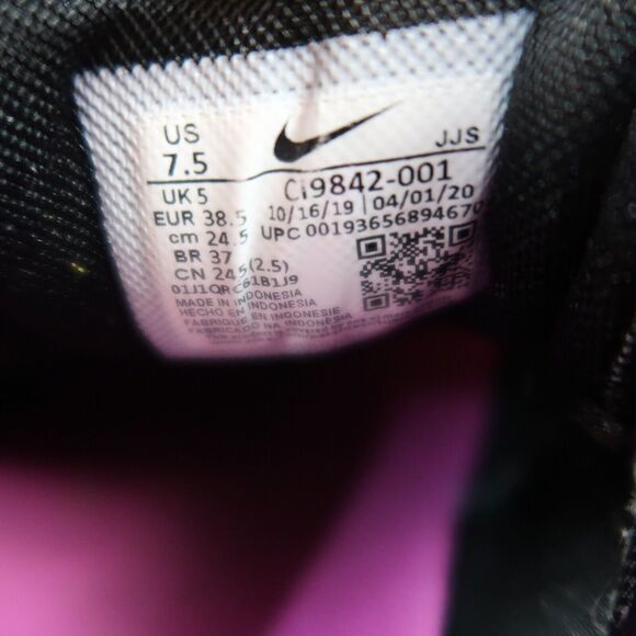 Nike Shoes Womens 7.5 Sneakers Air Max Verona Athletic Trainer Run Black Fuschia - Picture 12 of 14